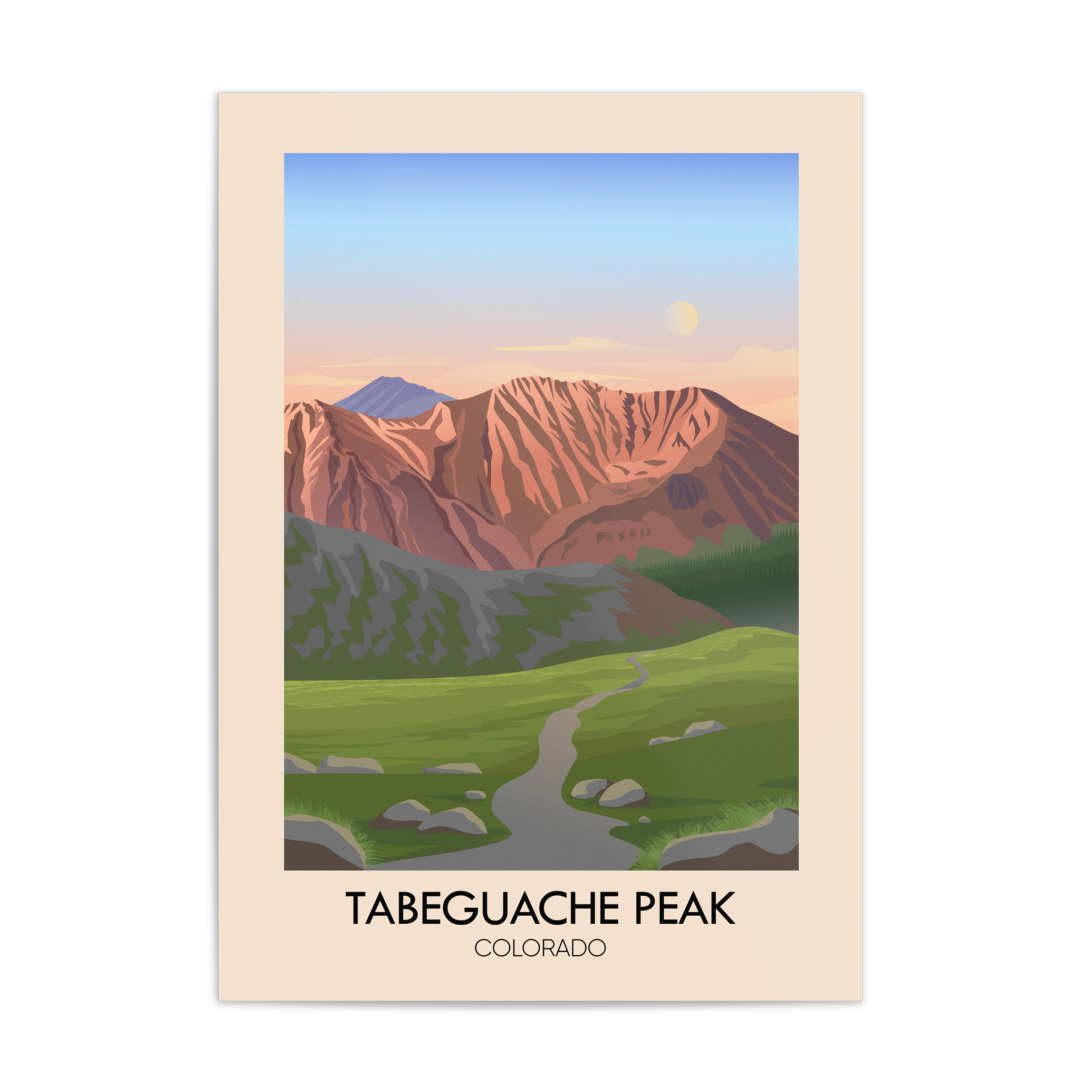Tabeguache Peak Colorado USA Travel Poster