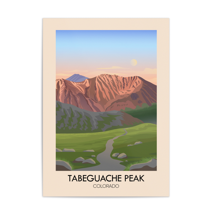 Tabeguache Peak Colorado USA Travel Poster