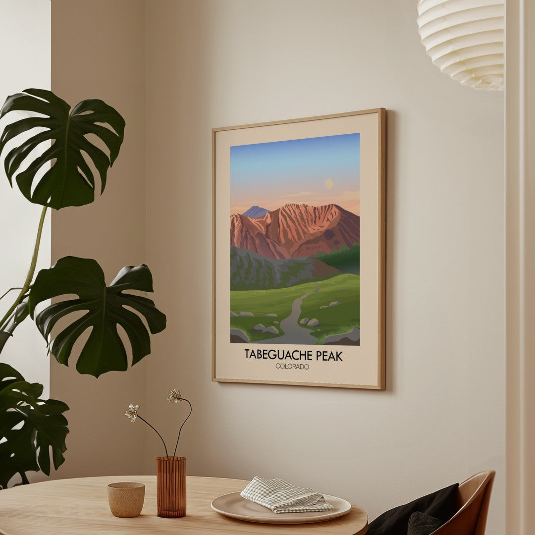Tabeguache Peak Colorado USA Travel Poster
