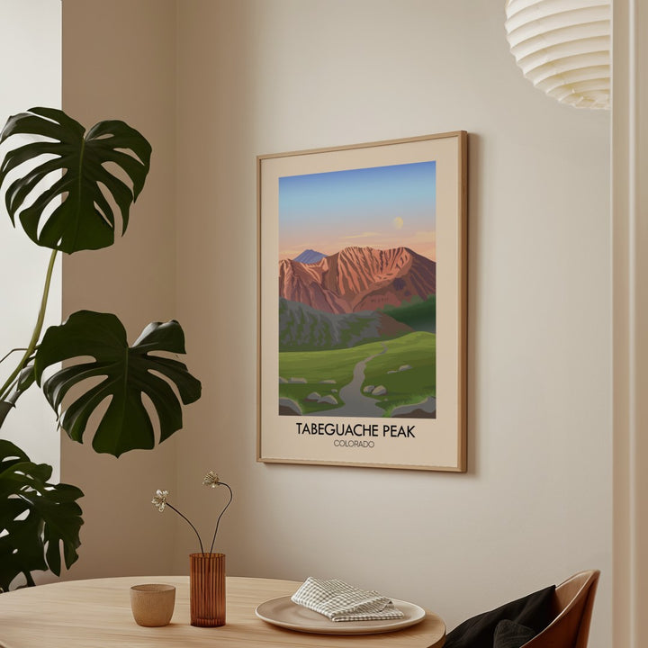 Tabeguache Peak Colorado USA Travel Poster