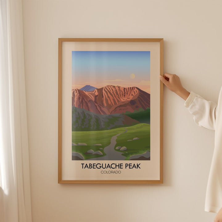 Tabeguache Peak Colorado USA Travel Poster