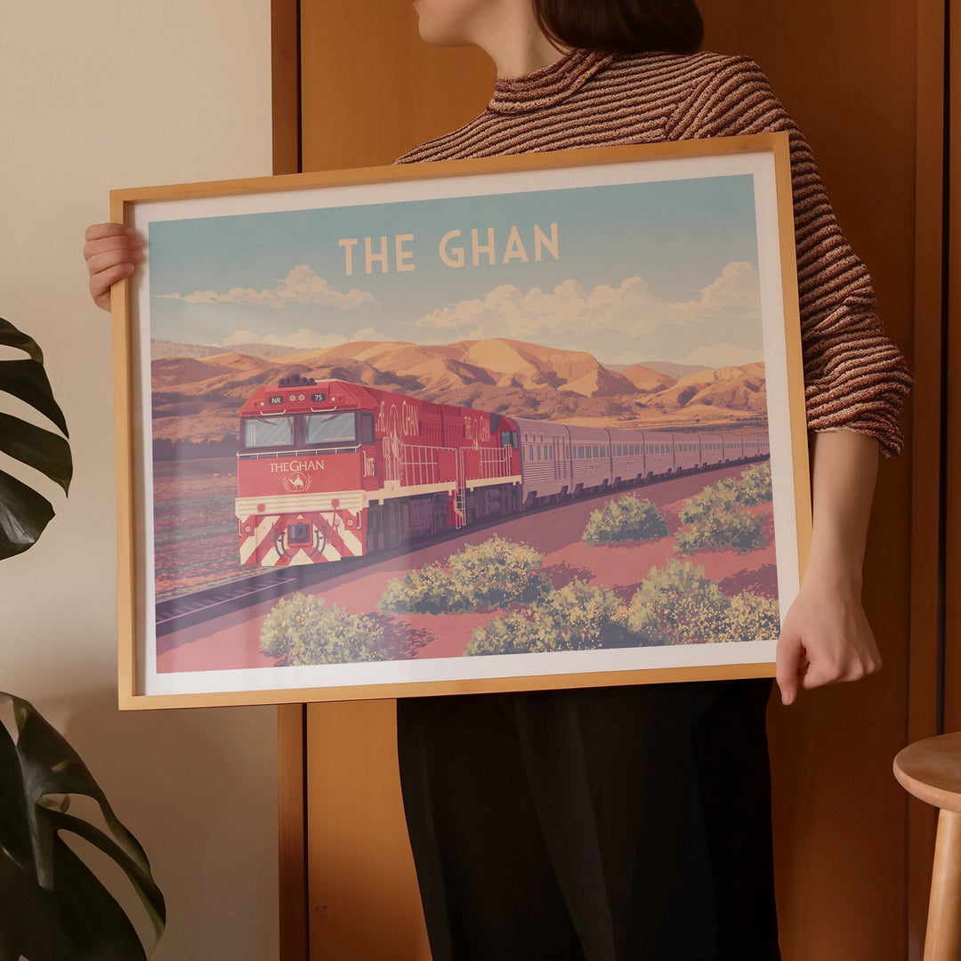The Ghan Railway Australia Travel Poster