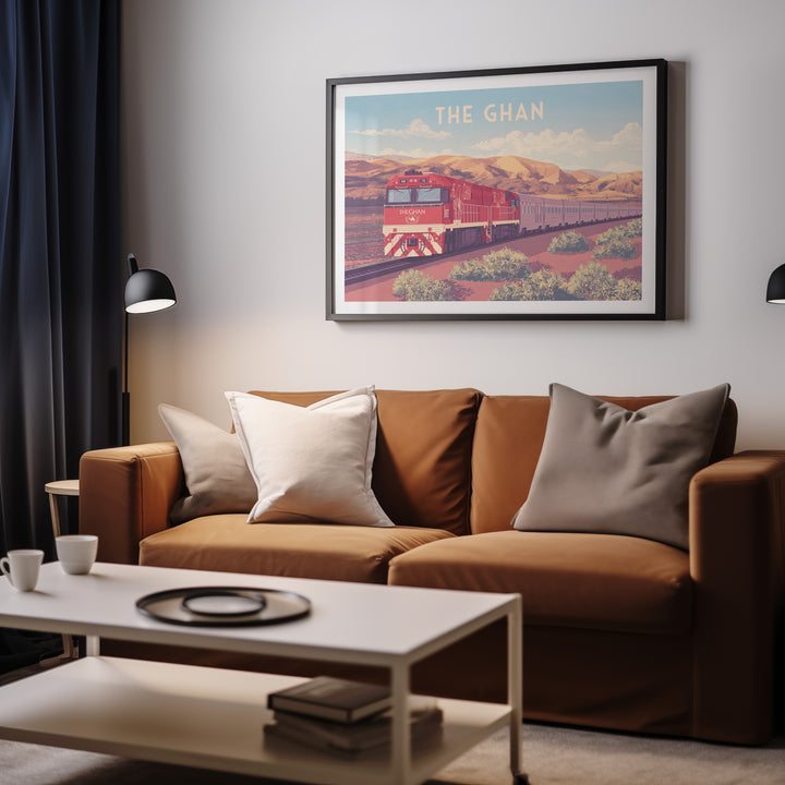 The Ghan Railway Australia Travel Poster