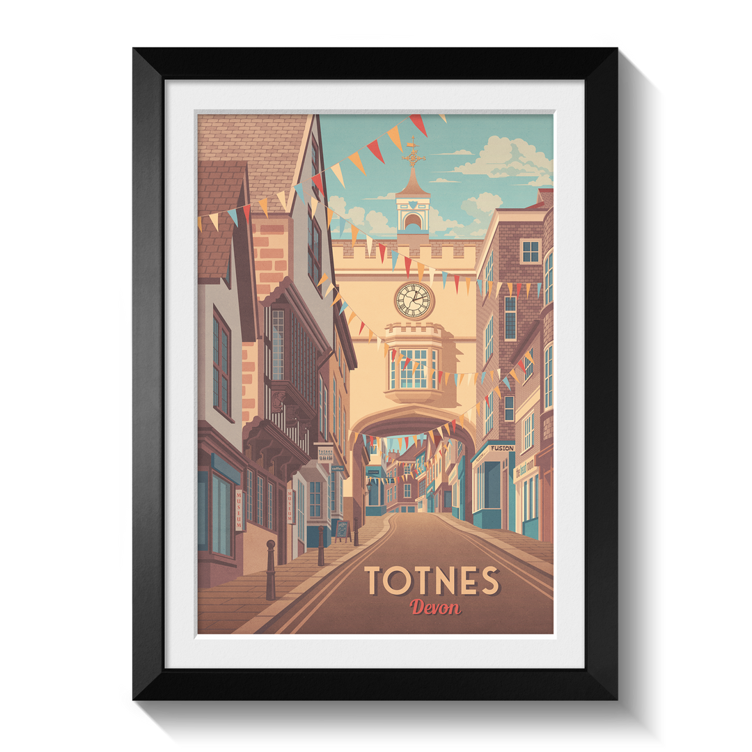 Totnes Seaside Travel Poster