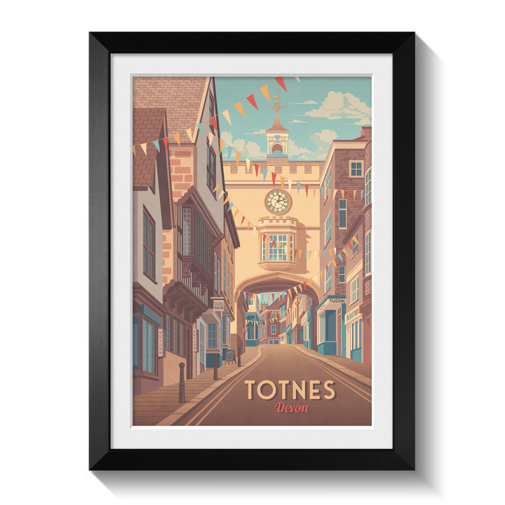 Totnes Seaside Travel Poster