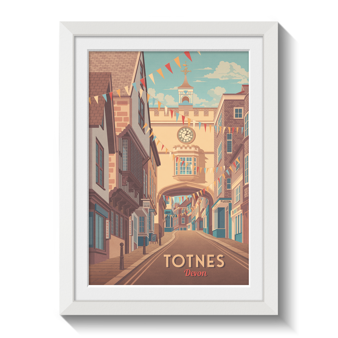 Totnes Seaside Travel Poster