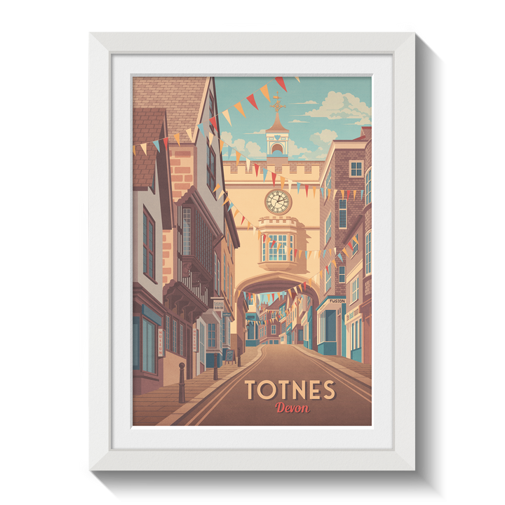 Totnes Seaside Travel Poster