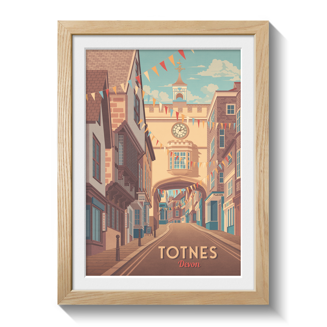 Totnes Seaside Travel Poster