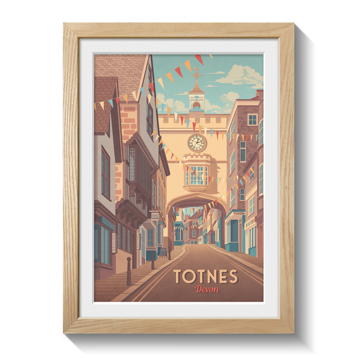 Totnes Seaside Travel Poster