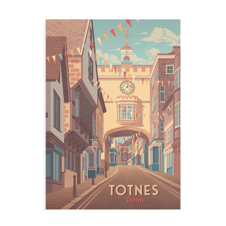 Totnes Seaside Travel Poster