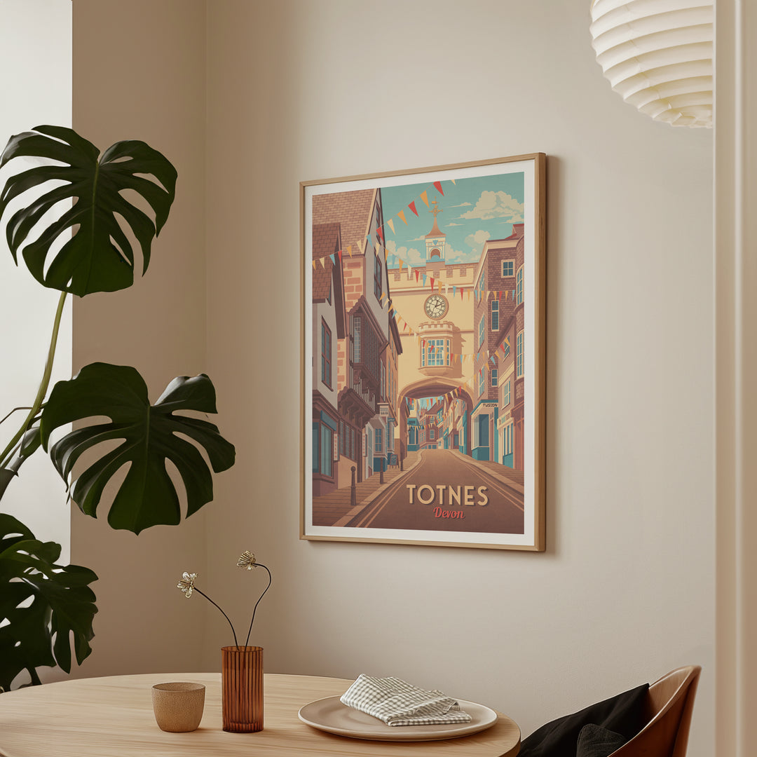 Totnes Seaside Travel Poster