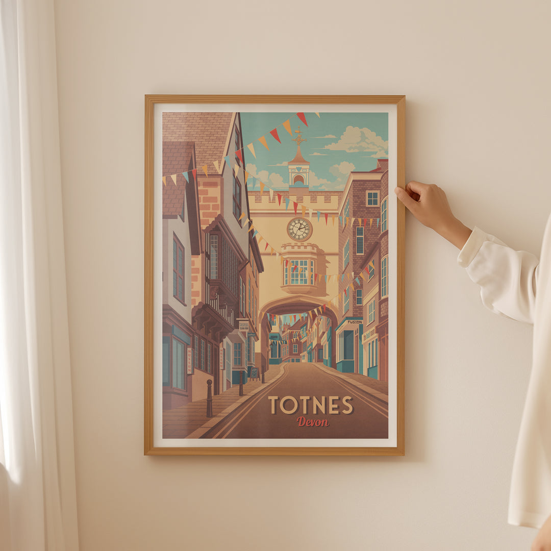 Totnes Seaside Travel Poster