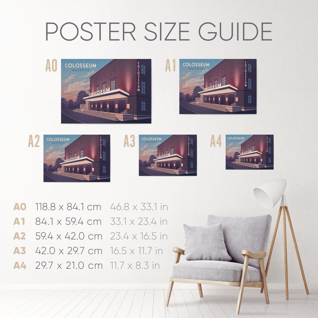 Watford Colosseum Travel Poster