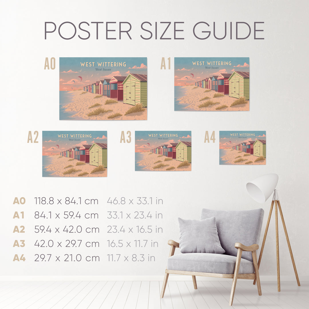 West Wittering West Sussex Travel Poster