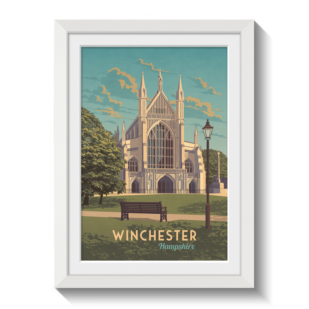 Winchester Hampshire Travel Poster