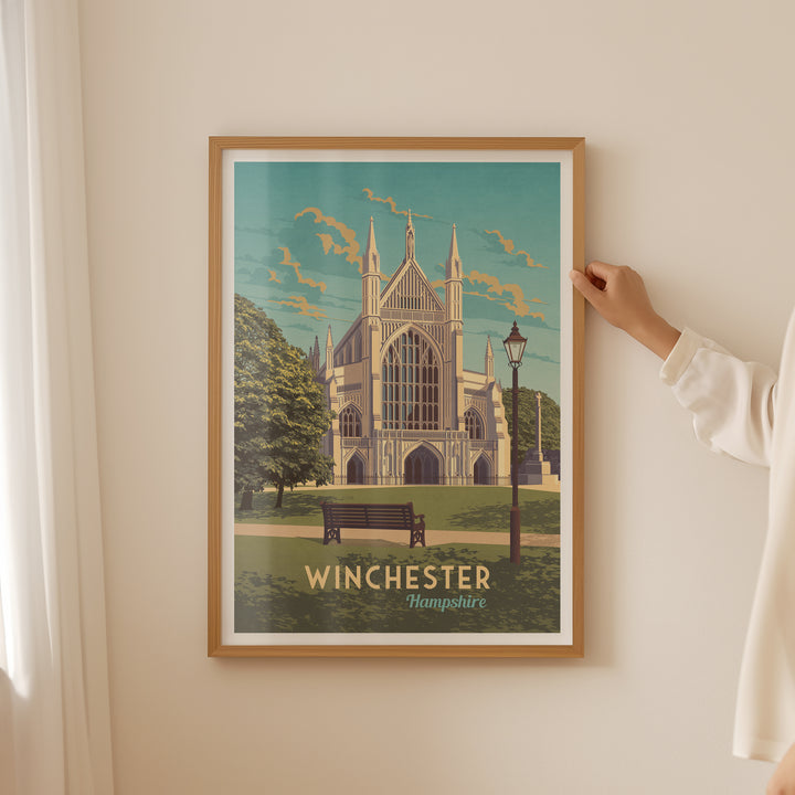 Winchester Hampshire Travel Poster