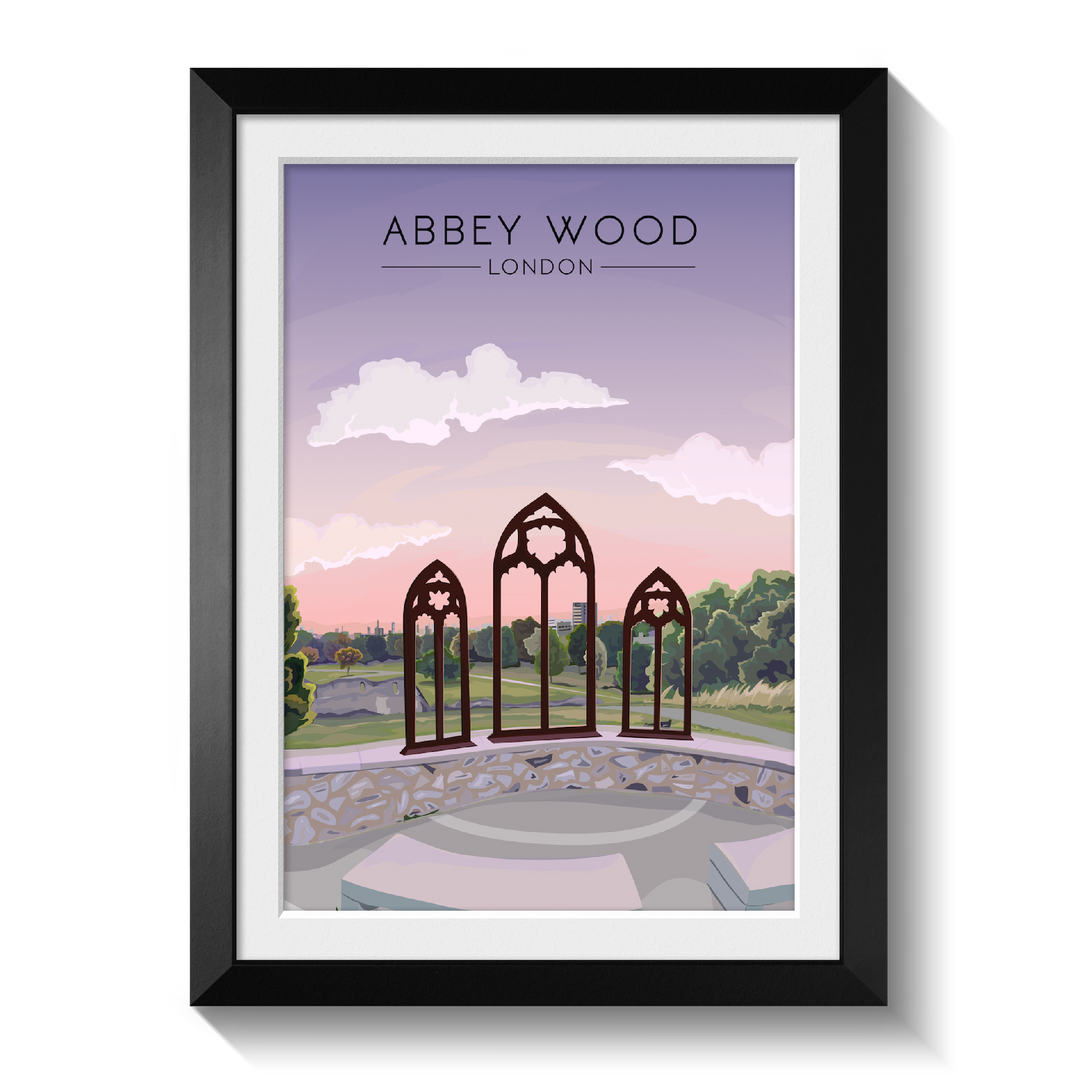 Abbey Wood London Travel Poster