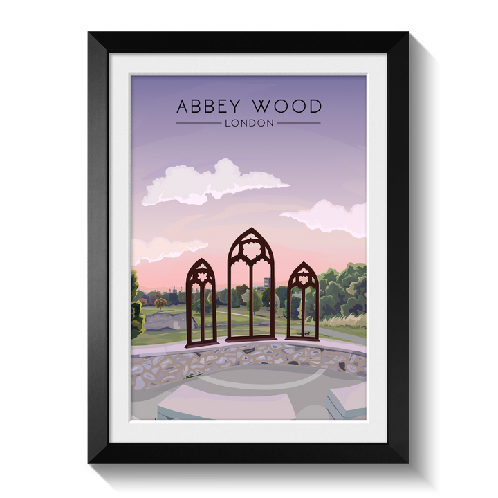 Abbey Wood London Travel Poster