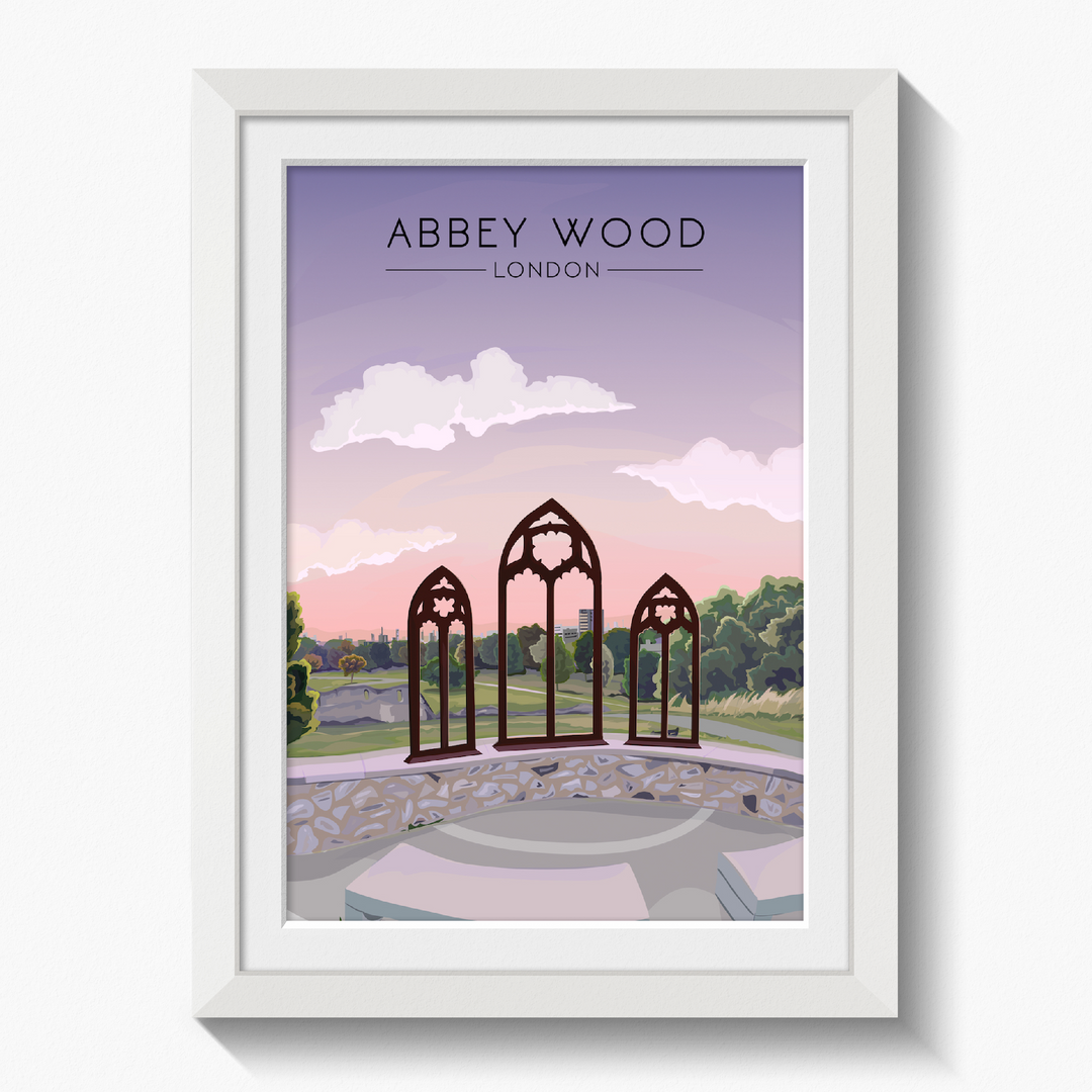 Abbey Wood London Travel Poster
