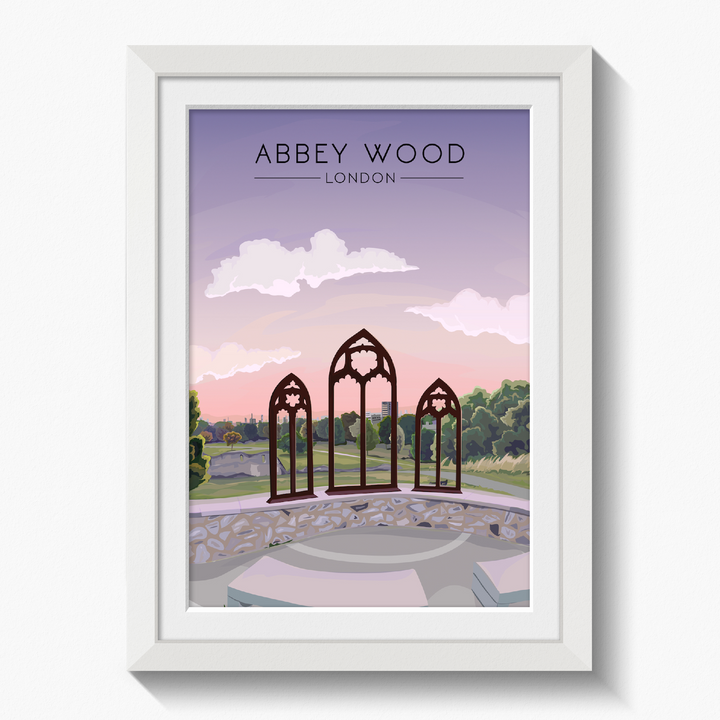 Abbey Wood London Travel Poster