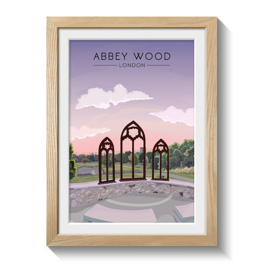 Abbey Wood London Travel Poster