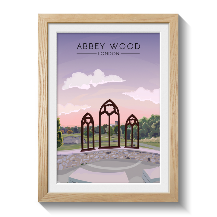 Abbey Wood London Travel Poster