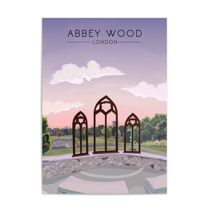 Abbey Wood London Travel Poster