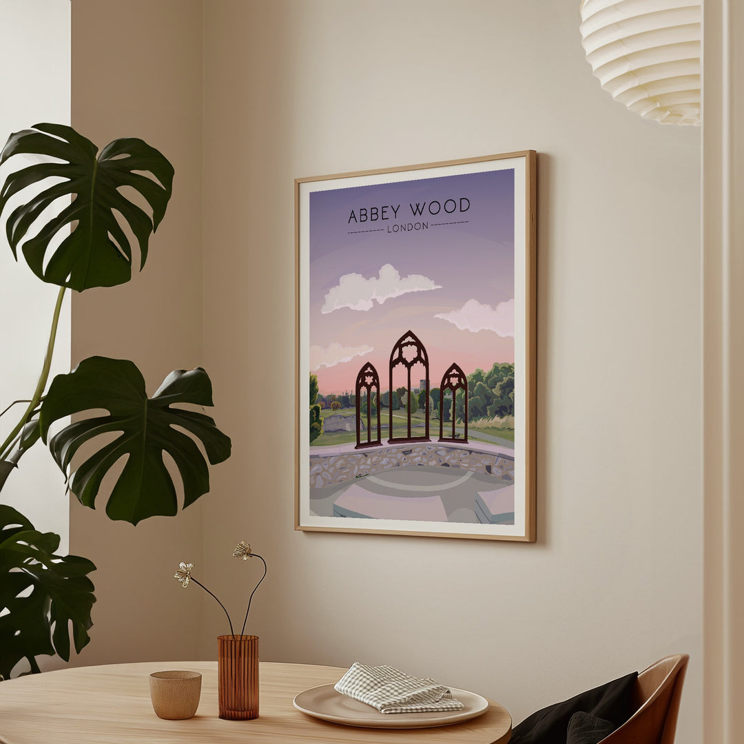 Abbey Wood London Travel Poster