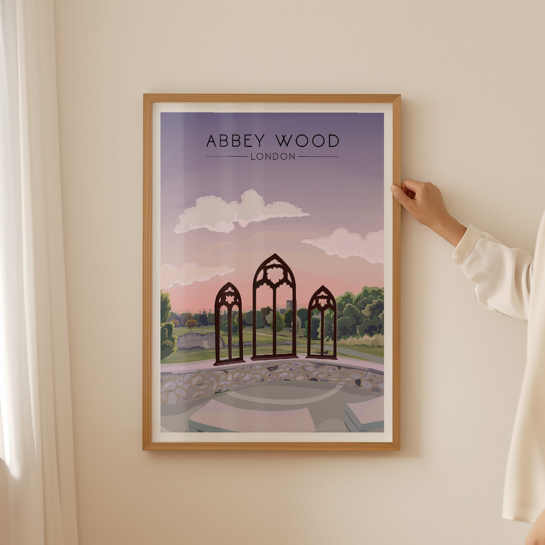 Abbey Wood London Travel Poster