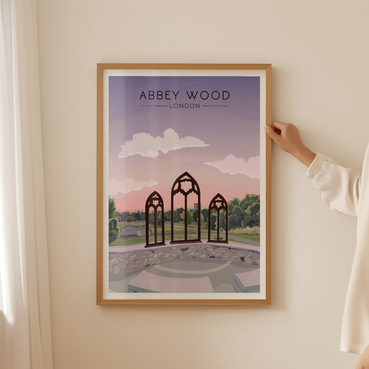 Abbey Wood London Travel Poster