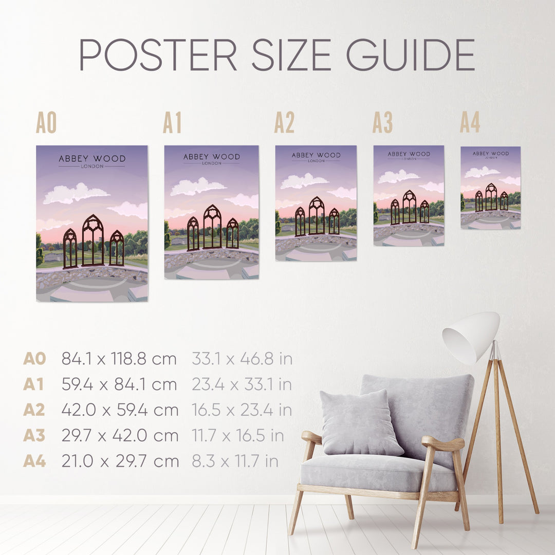 Abbey Wood London Travel Poster