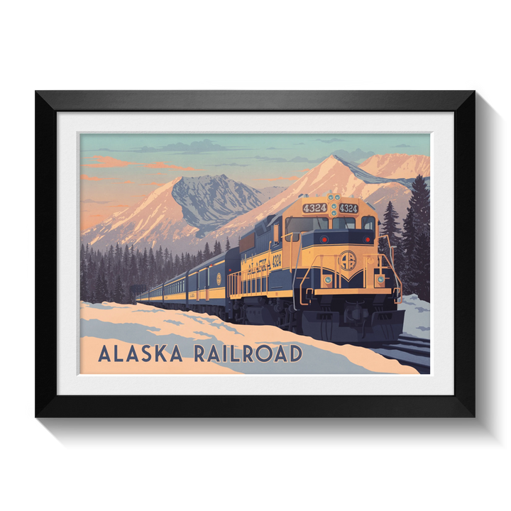 Alaska Railroad Railway Travel Poster
