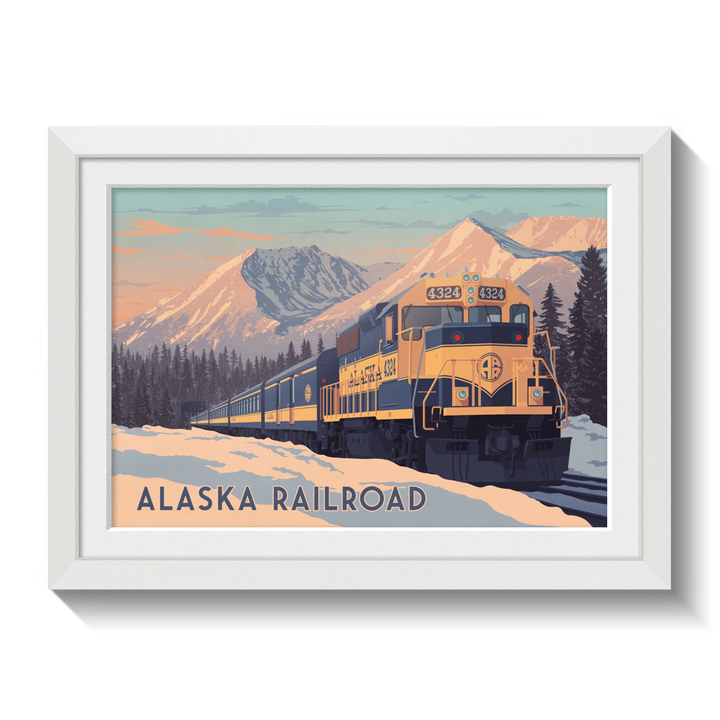 Alaska Railroad Railway Travel Poster