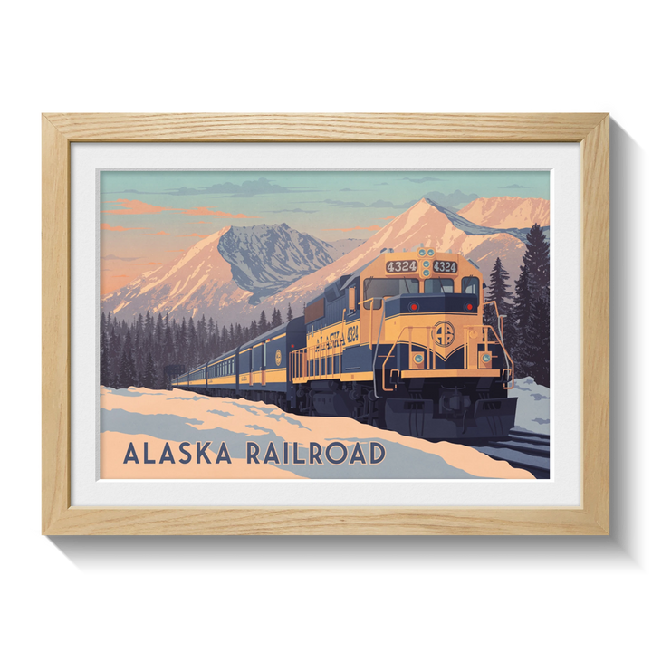 Alaska Railroad Railway Travel Poster
