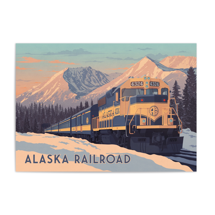 Alaska Railroad Railway Travel Poster