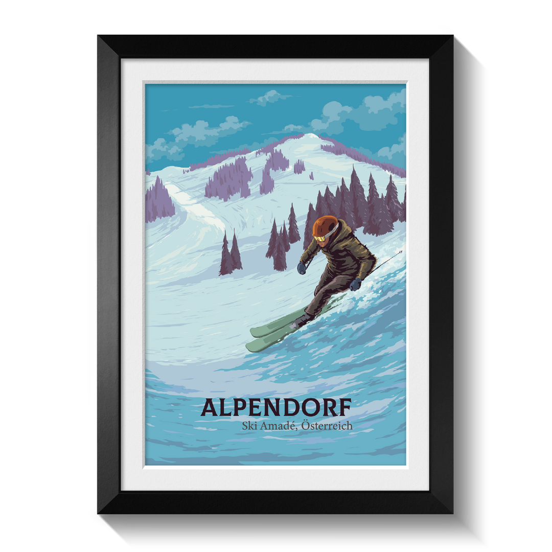 Alpendorf Ski Resort Travel Poster