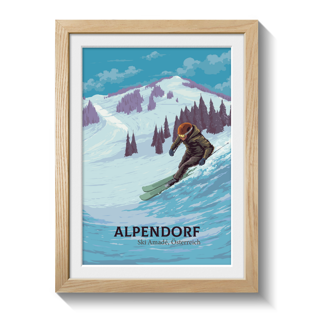 Alpendorf Ski Resort Travel Poster