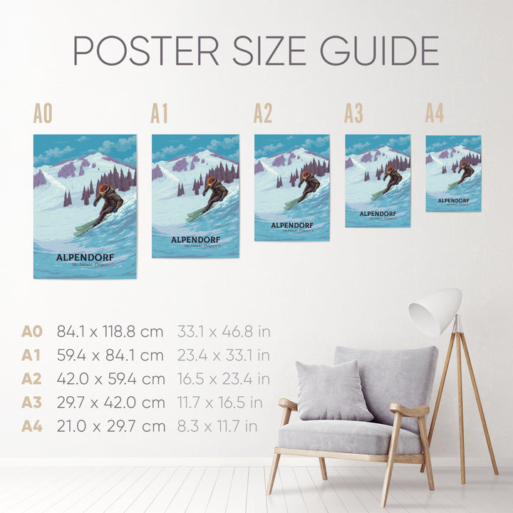 Alpendorf Ski Resort Travel Poster