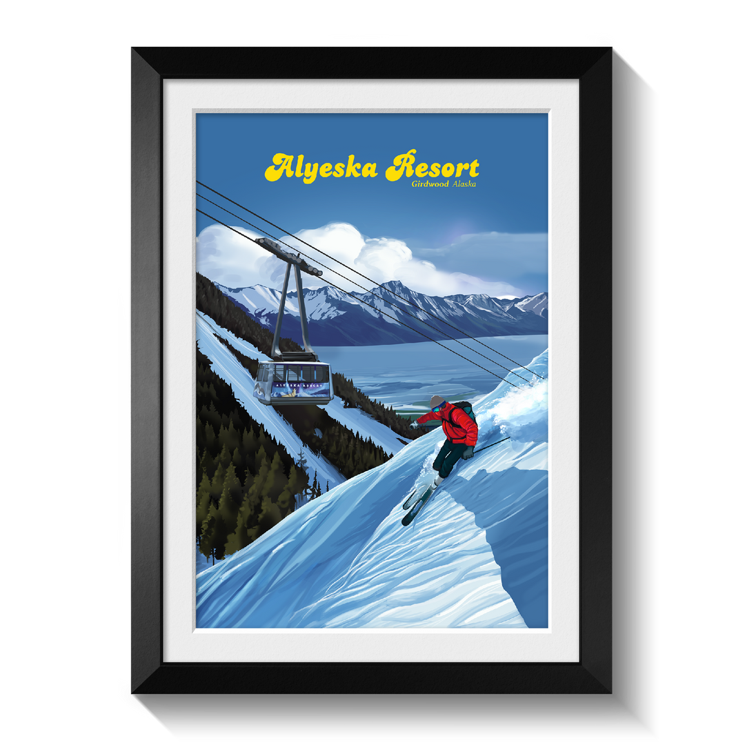 Alyeska Ski Resort Travel Poster