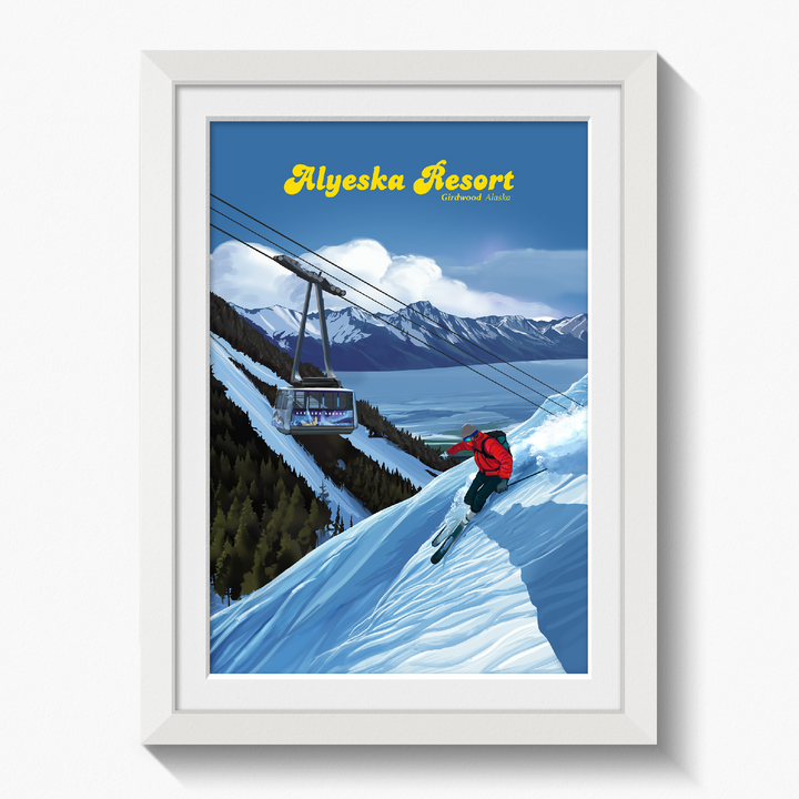 Alyeska Ski Resort Travel Poster