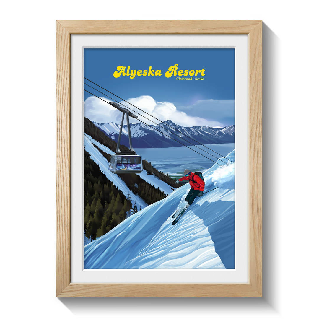 Alyeska Ski Resort Travel Poster