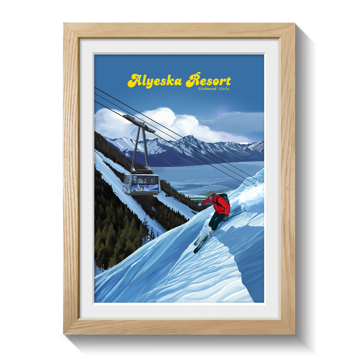 Alyeska Ski Resort Travel Poster
