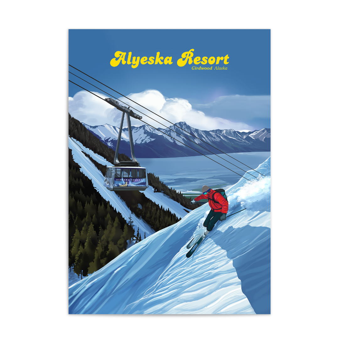 Alyeska Ski Resort Travel Poster