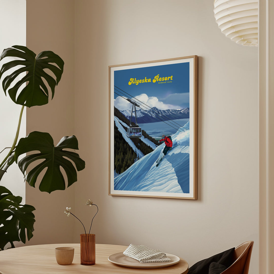 Alyeska Ski Resort Travel Poster