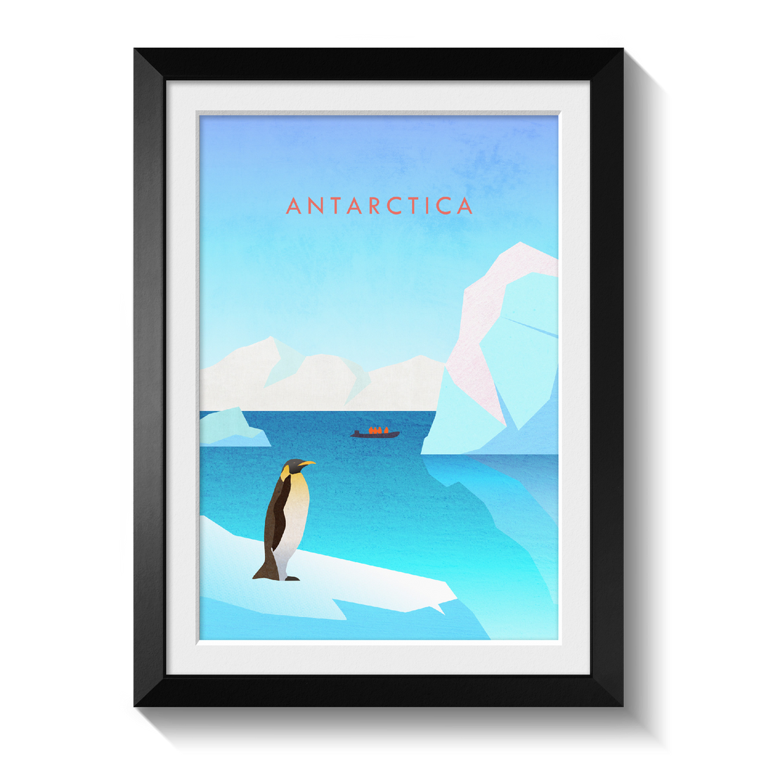Antarctica Minimal Travel Poster