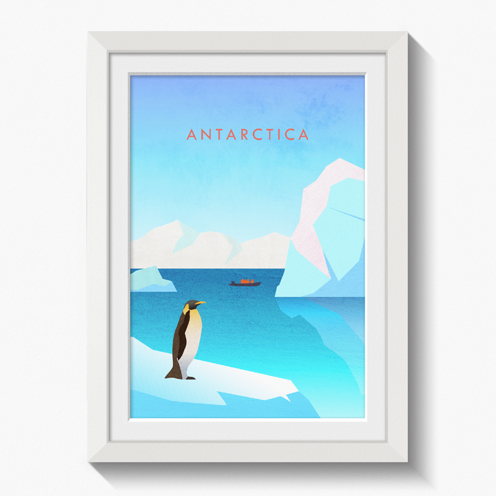 Antarctica Minimal Travel Poster