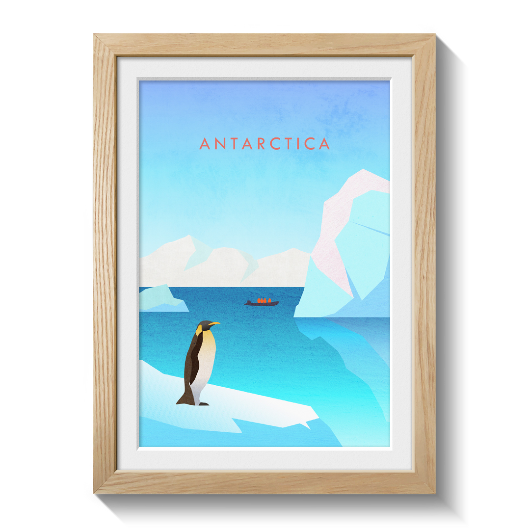 Antarctica Minimal Travel Poster