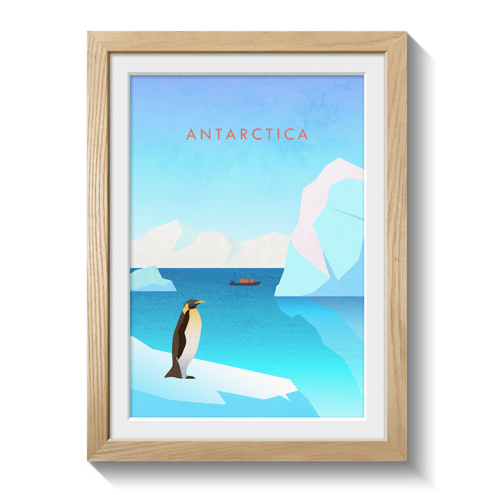 Antarctica Minimal Travel Poster