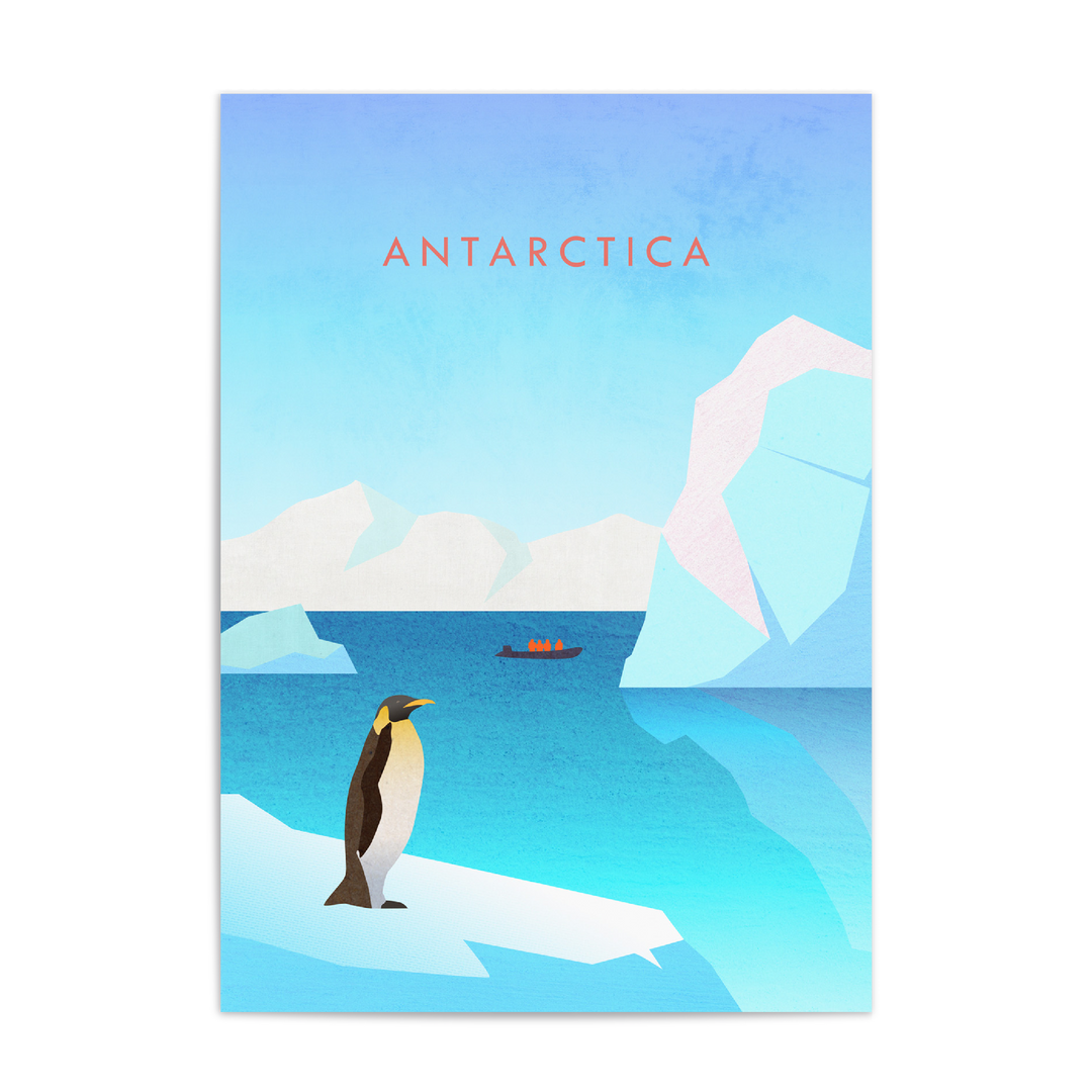 Antarctica Minimal Travel Poster