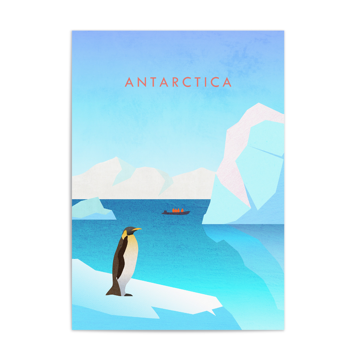 Antarctica Minimal Travel Poster